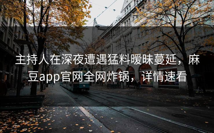 主持人在深夜遭遇猛料暧昧蔓延，麻豆app官网全网炸锅，详情速看